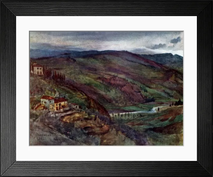Framed Print : Valley of the Mugnone, looking North to Monte Senario, Italy Framed Print : Valley of the Mugnone, looking North to Monte Senario, Italy