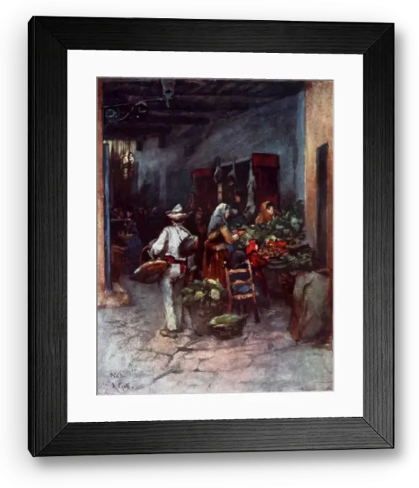 Framed Print : Fruit and vegetable stalls in a marketplace, Pisa, Italy Framed Print : Fruit and vegetable stalls in a marketplace, Pisa, Italy