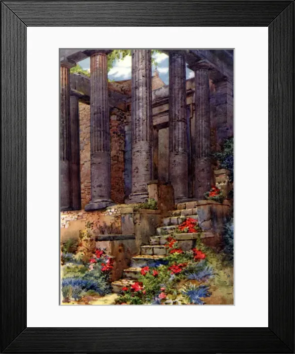 Framed Print : The Greek Temple of Hercules, Cori, Italy Framed Print : The Greek Temple of Hercules, Cori, Italy