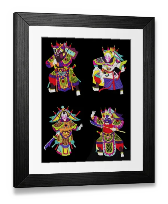 Framed Print : Chinese paper cuts, or Jianzhi