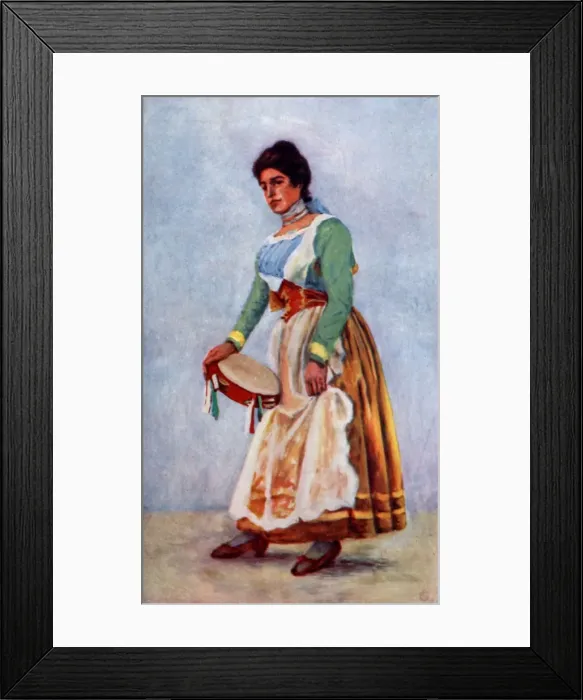 Framed Print : Dancer Of The Tarantella At Sorrento Framed Print : Dancer Of The Tarantella At Sorrento
