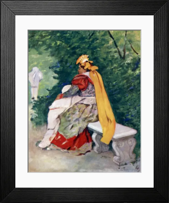 Framed Print : A Balia(Nurse) In The Villa Nazionale, Naples Framed Print : A Balia(Nurse) In The Villa Nazionale, Naples
