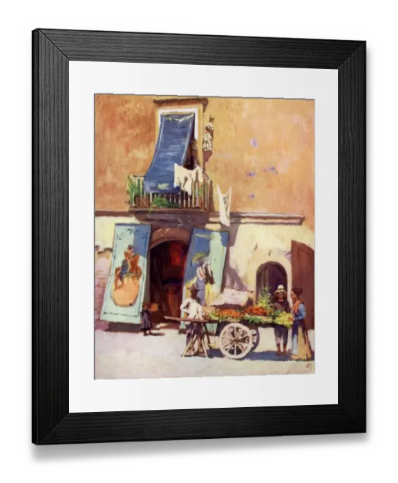 Framed Print : Street Scene, The Marina, Naples Framed Print : Street Scene, The Marina, Naples