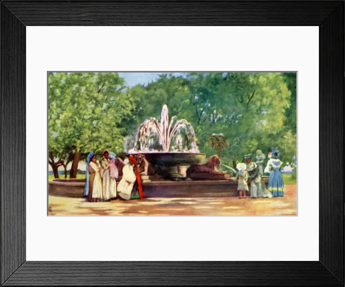 Framed Print : The Fountain Of Papparella In The Villa Nazionale Of Naples Framed Print : The Fountain Of Papparella In The Villa Nazionale Of Naples