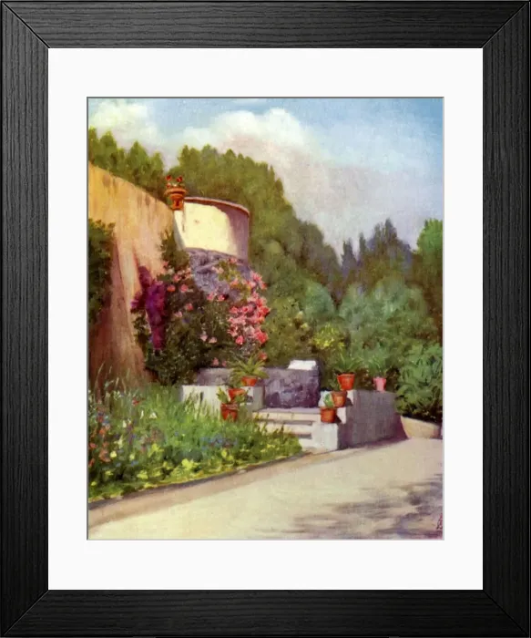 Framed Print : A Terrace In The Villa Rosebery, Naples Italy Framed Print : A Terrace In The Villa Rosebery, Naples Italy