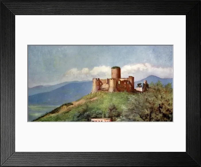 Framed Print : Ruined Castle of Lattere on the Hills above Gragnano Framed Print : Ruined Castle of Lattere on the Hills above Gragnano