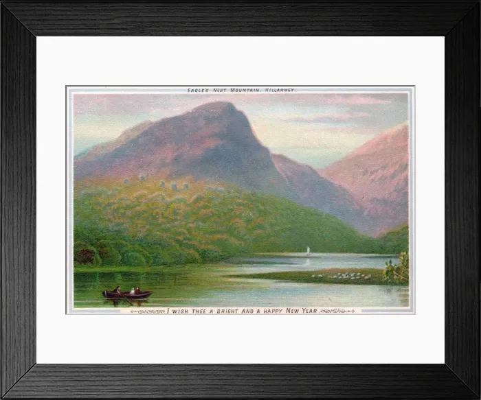 Framed Print : Eagles Nest Mountain, Killarney, on a New Year card Framed Print : Eagles Nest Mountain, Killarney, on a New Year card