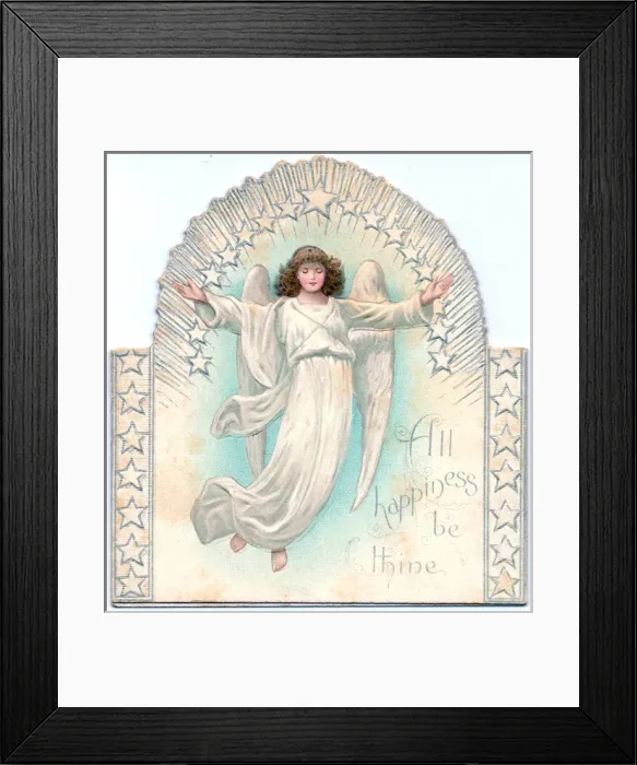 Framed Print : Angel on a Christmas card Framed Print : Angel on a Christmas card