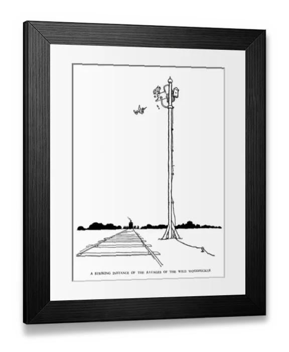 Framed Print : Vignette illustration, Railway Ribaldry by W Heath Robinson Framed Print : Vignette illustration, Railway Ribaldry by W Heath Robinson