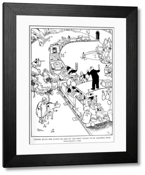 Framed Print : Illustration, Railway Ribaldry by W Heath Robinson Framed Print : Illustration, Railway Ribaldry by W Heath Robinson