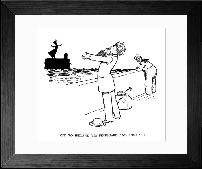 Framed Print : Vignette illustration, Railway Ribaldry by W Heath Robinson Framed Print : Vignette illustration, Railway Ribaldry by W Heath Robinson