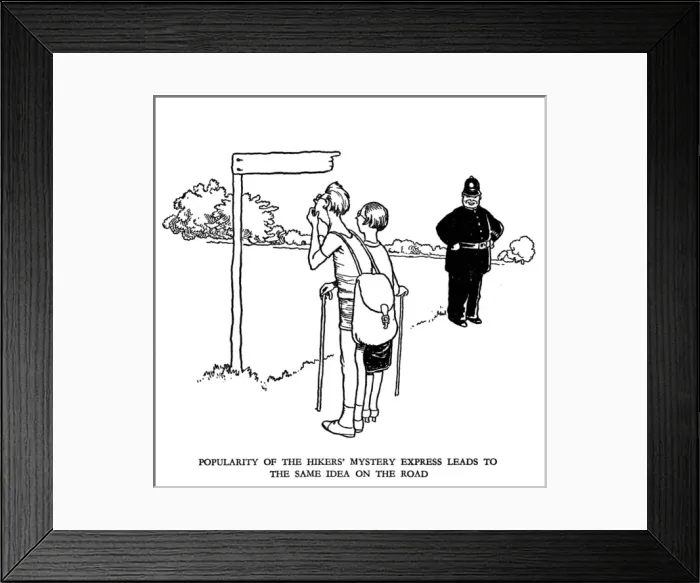 Framed Print : Vignette illustration, Railway Ribaldry by W Heath Robinson Framed Print : Vignette illustration, Railway Ribaldry by W Heath Robinson
