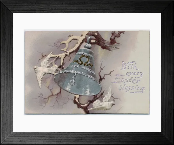 Framed Print : Easter card in the shape of a bell Framed Print : Easter card in the shape of a bell