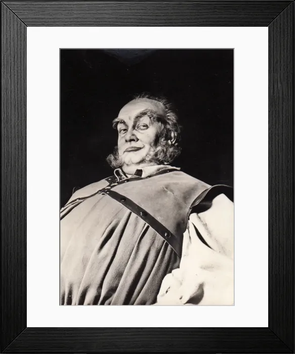 Framed Print : Tito Gobbi as Falstaff on a Christmas card Framed Print : Tito Gobbi as Falstaff on a Christmas card