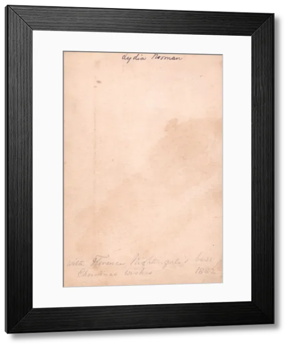 Framed Print : Handwriting of Florence Nightingale on a Christmas card Framed Print : Handwriting of Florence Nightingale on a Christmas card