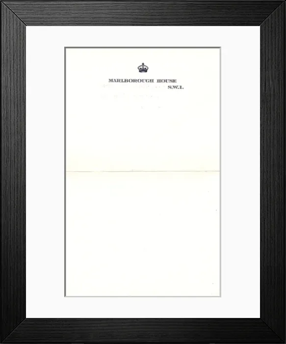 Framed Print : Blank sheet of Marlborough House SW1 notepaper Framed Print : Blank sheet of Marlborough House SW1 notepaper