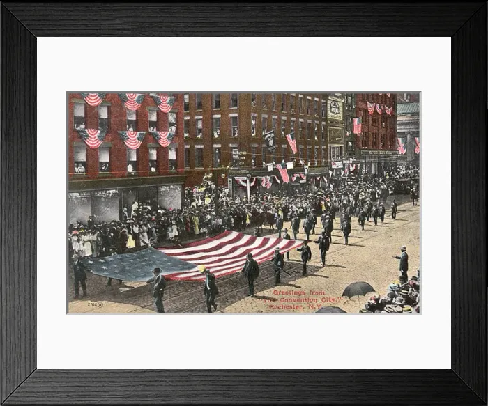 Framed Print : Election parade, Rochester, New York State, USA Framed Print : Election parade, Rochester, New York State, USA
