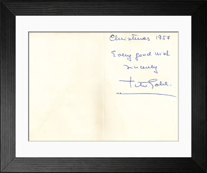 Framed Print : Handwriting of Tito Gobbi on a Christmas card Framed Print : Handwriting of Tito Gobbi on a Christmas card