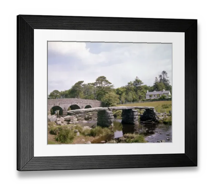 Framed Print : Clapper Bridge, Postbridge, Dartmoor National Park, Devon Framed Print : Clapper Bridge, Postbridge, Dartmoor National Park, Devon