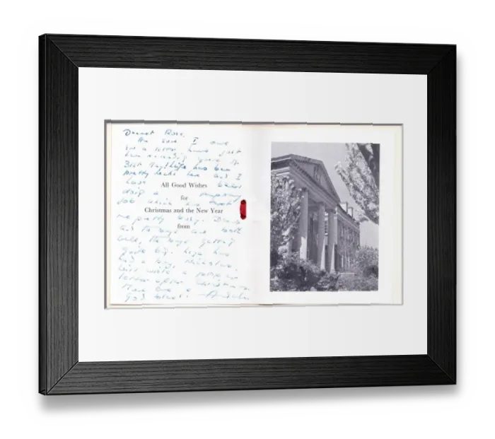 Framed Print : Christmas card, British Embassy, Washington, USA Framed Print : Christmas card, British Embassy, Washington, USA