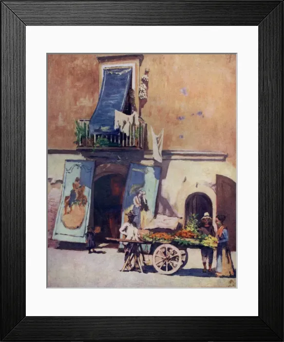 Framed Print : Fruit-sellers, Naples, Campania, Italy Framed Print : Fruit-sellers, Naples, Campania, Italy