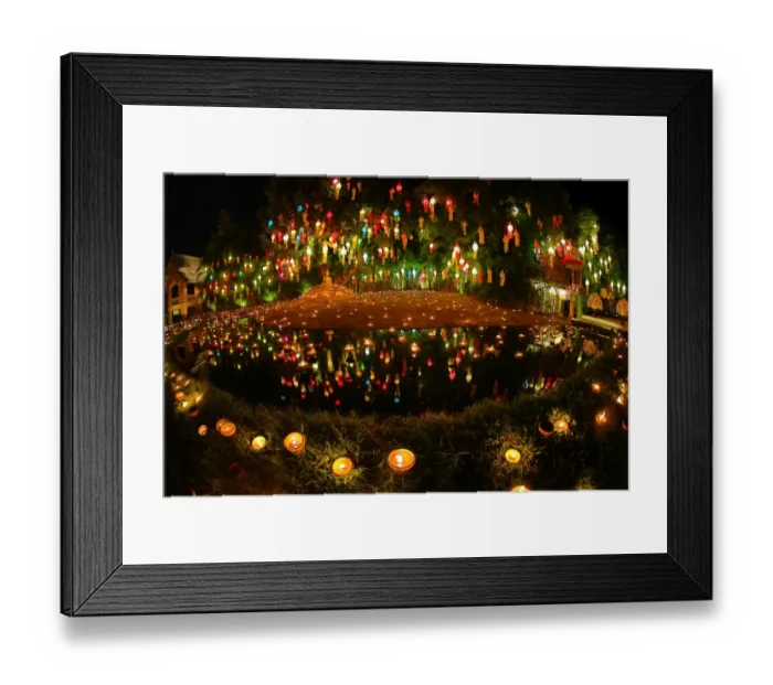 Framed Print : Candles and lanterns at Wat Phan Tao Temple, Chiang Mai Framed Print : Candles and lanterns at Wat Phan Tao Temple, Chiang Mai