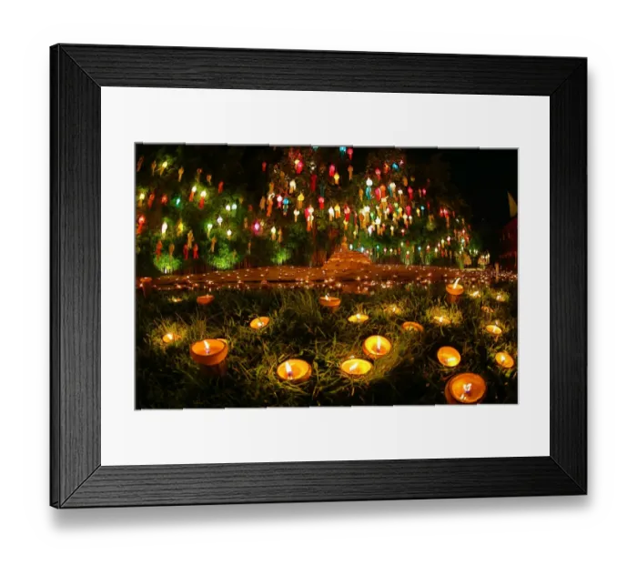 Framed Print : Candles and lanterns at Wat Phan Tao Temple, Chiang Mai Framed Print : Candles and lanterns at Wat Phan Tao Temple, Chiang Mai