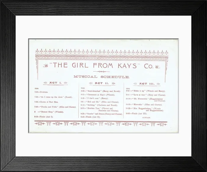 Framed Print : The Girl from Kays by Owen Hall Framed Print : The Girl from Kays by Owen Hall