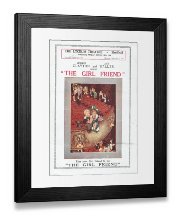 Framed Print : The Girl Friend adapted by R P Weston & B Lee Framed Print : The Girl Friend adapted by R P Weston & B Lee