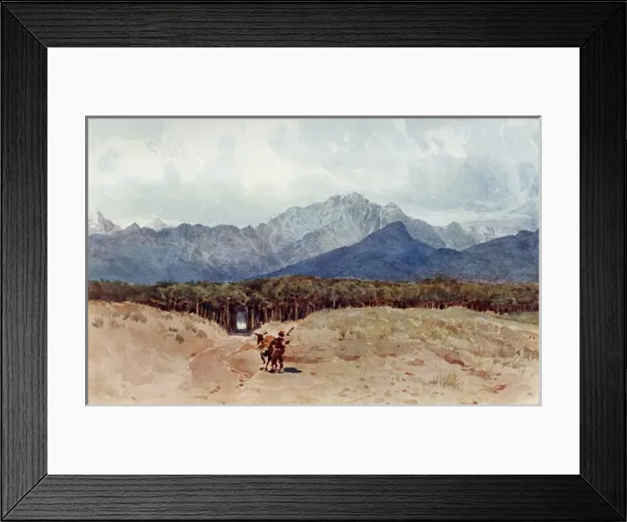 Framed Print : Carrara mountains from the sea-coast, Tuscany, Italy Framed Print : Carrara mountains from the sea-coast, Tuscany, Italy