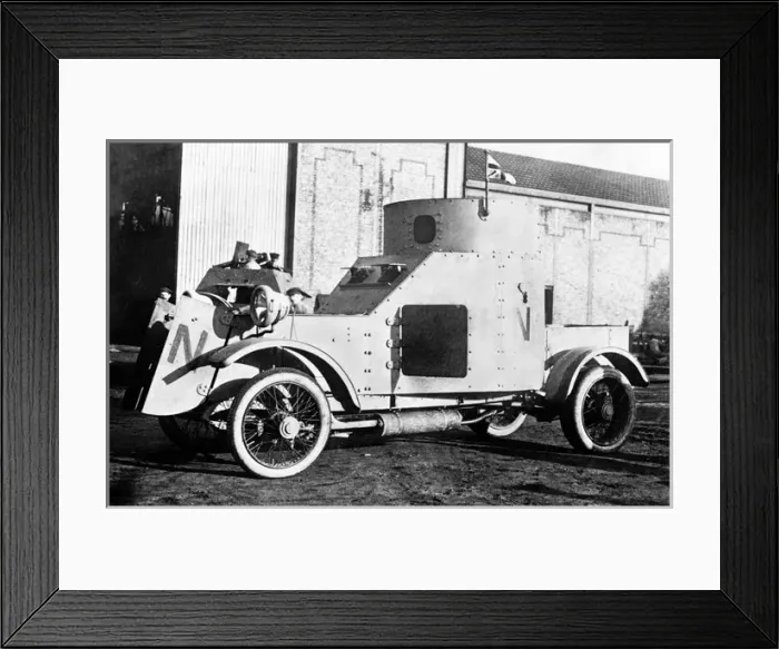 Framed Print : Soldiers in an armoured car during WWI in America Framed Print : Soldiers in an armoured car during WWI in America
