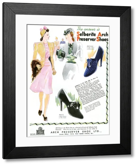 Framed Print : Arch Preserver Shoe Ltd advertisement, 1941 Framed Print : Arch Preserver Shoe Ltd advertisement, 1941