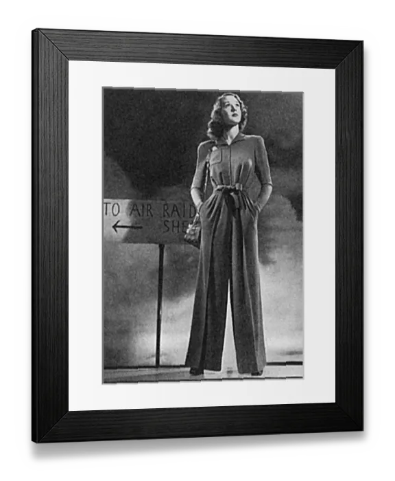 Framed Print : Wartime fashion photograph, Britannia and Eve magazine, 1939 Framed Print : Wartime fashion photograph, Britannia and Eve magazine, 1939