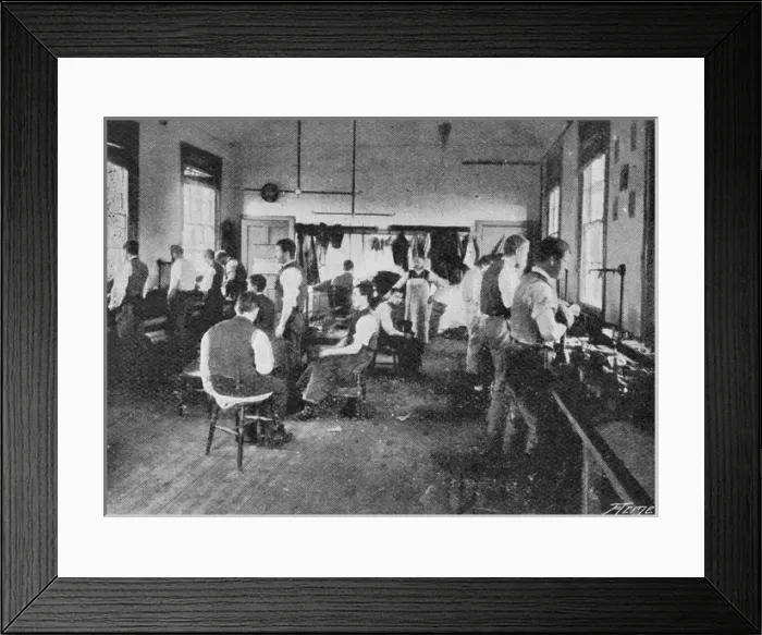 Framed Print : Darenth Schools, Kent - Boot-making Framed Print : Darenth Schools, Kent - Boot-making