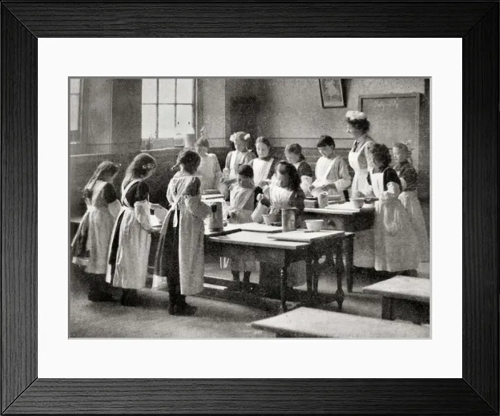 Framed Print : Edinburgh Day Industrial School - Cookery Framed Print : Edinburgh Day Industrial School - Cookery