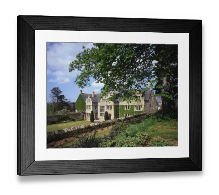 Framed Print : House viewed through trees near Newquay, Cornwall Framed Print : House viewed through trees near Newquay, Cornwall
