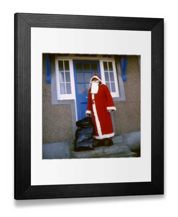 Framed Print : Father Christmas with sack of presents Framed Print : Father Christmas with sack of presents
