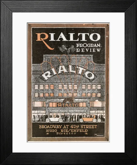 Framed Print : Programme cover, Rialto Theatre, New York, USA Framed Print : Programme cover, Rialto Theatre, New York, USA
