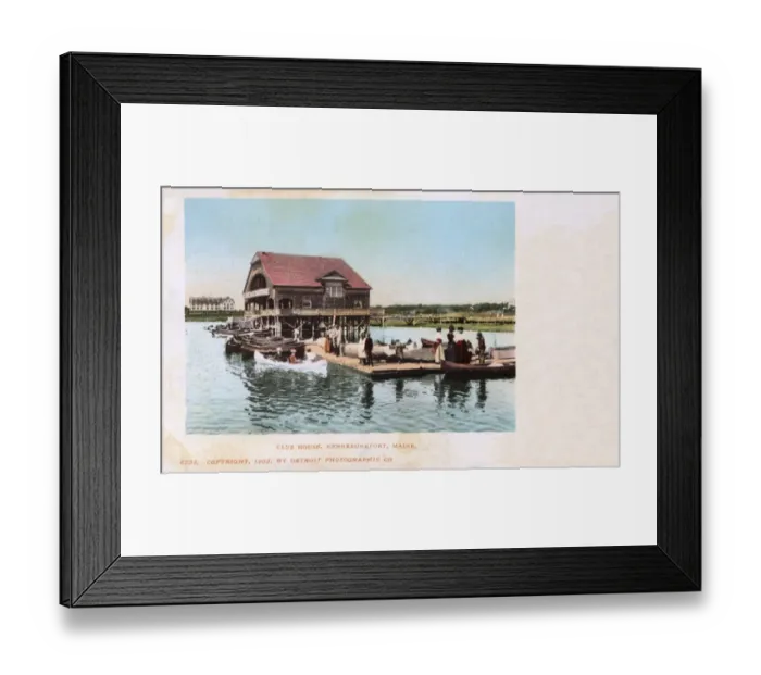 Framed Print : Boating Club House, Kennebunkport, Maine, USA Framed Print : Boating Club House, Kennebunkport, Maine, USA