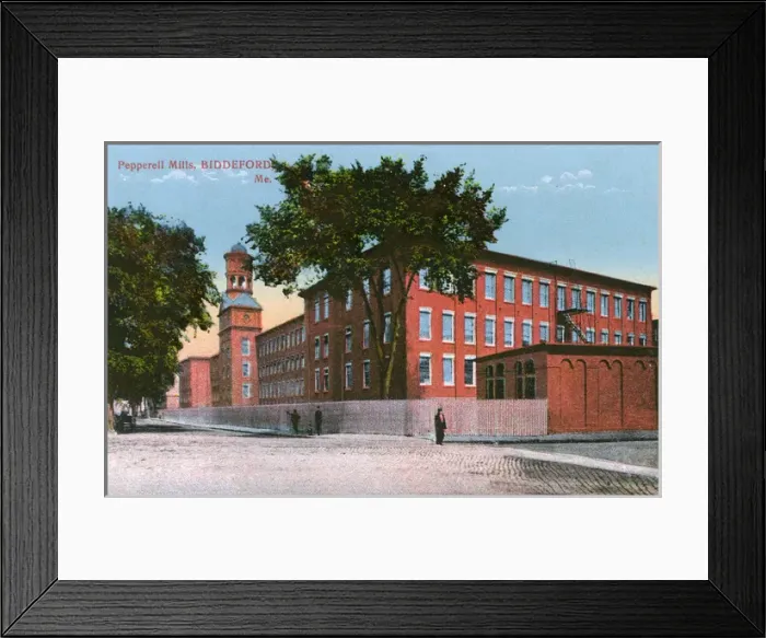 Framed Print : Pepperell Mills, Biddeford, Maine, USA