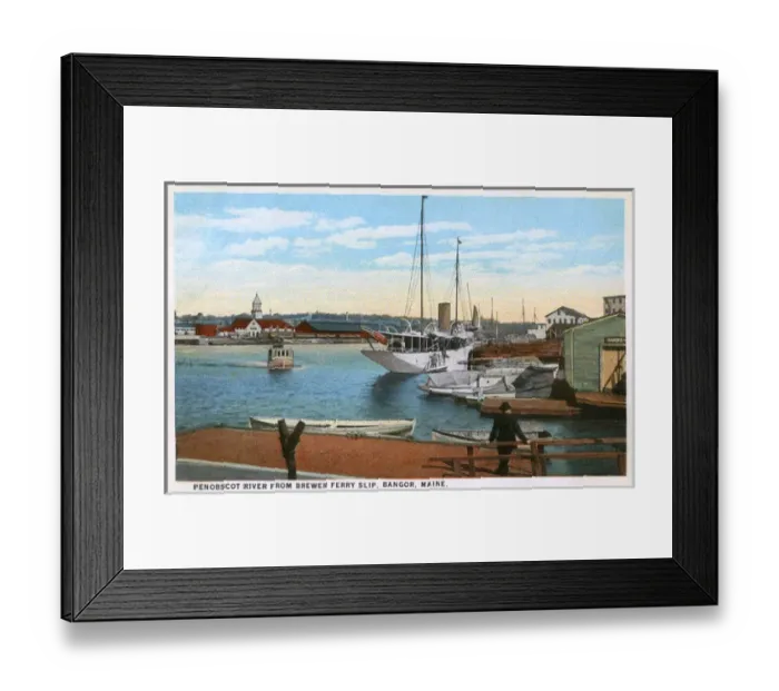 Framed Print : Penobscot River at Bangor, Maine, USA Framed Print : Penobscot River at Bangor, Maine, USA