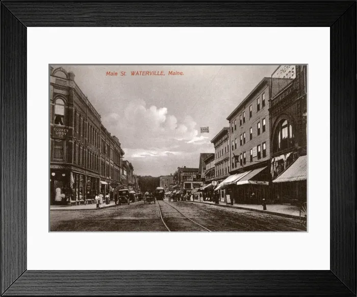 Framed Print : View of Main Street, Waterville, Maine, USA Framed Print : View of Main Street, Waterville, Maine, USA