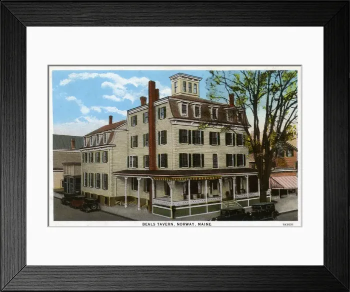 Framed Print : Beals Tavern, Norway, Maine, USA