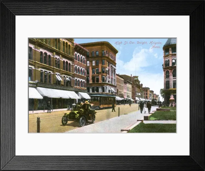 Framed Print : High Street, Holyoke, Massachusetts, USA Framed Print : High Street, Holyoke, Massachusetts, USA