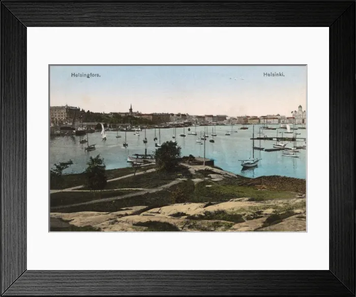 Framed Print : Helsinki, Finland - Boats moored in the Bay Framed Print : Helsinki, Finland - Boats moored in the Bay