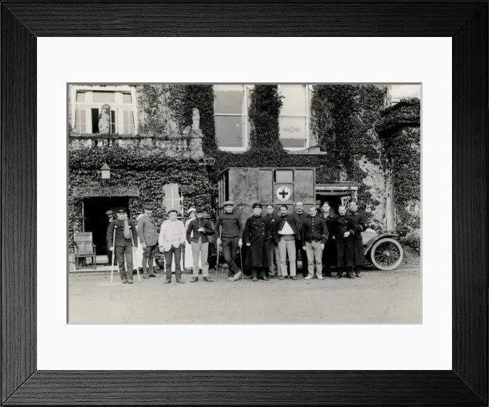 Framed Print : VAD Ambulance & Patients, Quex Park Framed Print : VAD Ambulance & Patients, Quex Park