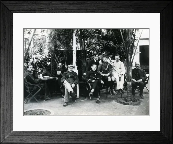 Framed Print : Belgian Patients in the Mess Room, Quex Park Framed Print : Belgian Patients in the Mess Room, Quex Park