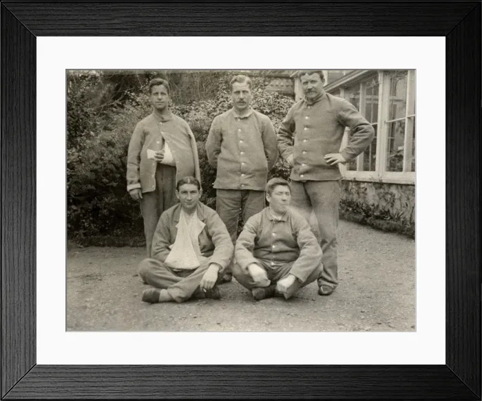 Framed Print : Five Imperial patients, Winter Garden, Quex Park Framed Print : Five Imperial patients, Winter Garden, Quex Park