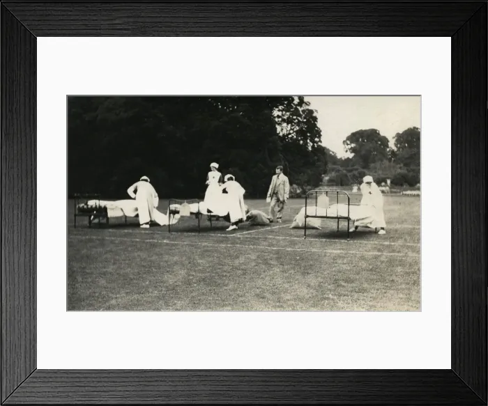 Framed Print : Bedmaking race, Quex House garden Framed Print : Bedmaking race, Quex House garden