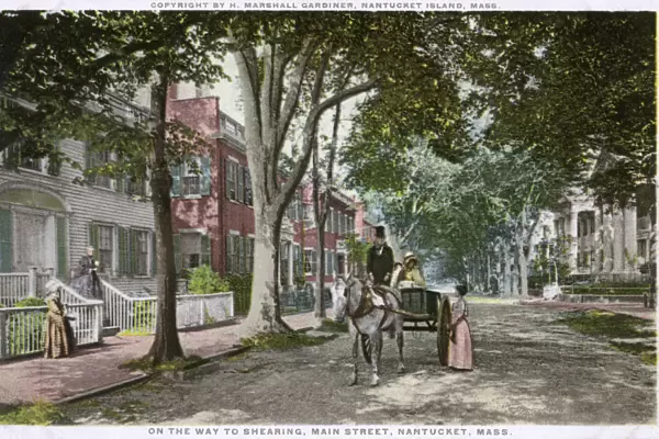 Scene in Main Street, Nantucket, Massachusetts, USA